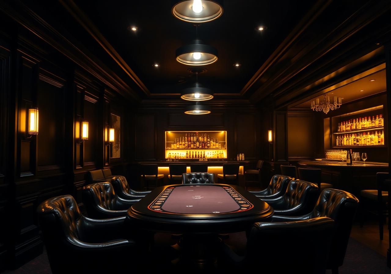 Pokerio Draugai klubo interjeras